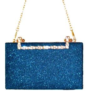 Blue Sparkle Clutch Purse